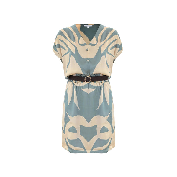 Kocca Abito corto Abito Donna fantasia con cintura XS P25 - KOCCALACELOT - F5027 - XS - Francavilla Moda