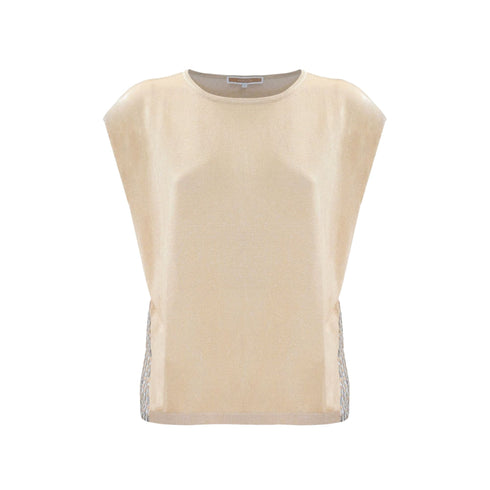 KOCCA Blusa Blusa Donna in maglia con paillettes Oro P24-KOCCAMARAURARI-40617-XS - Francavilla Moda