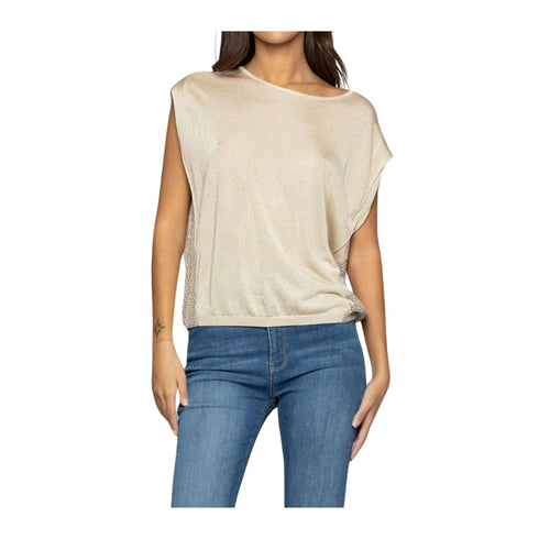 KOCCA Blusa Blusa Donna in maglia con paillettes Nero - Francavilla Moda