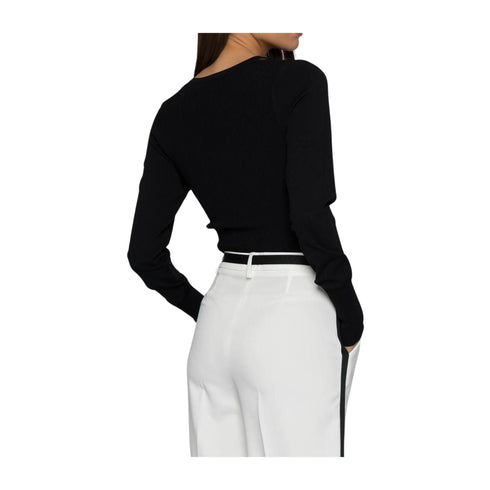 Kocca Cardigan Cardigan Donna con inserto in tulle Nero - Francavilla Moda