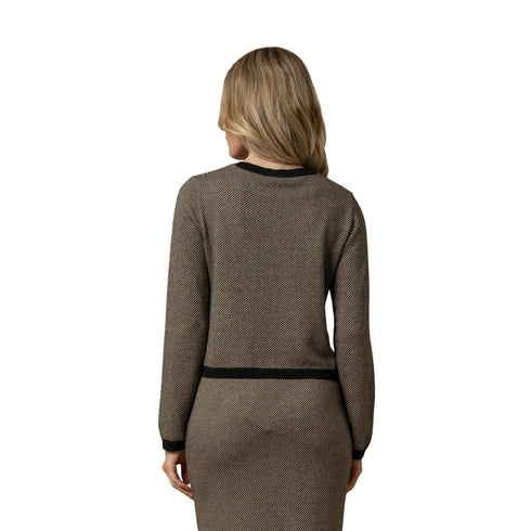 Kocca Cardigan Cardigan Donna rigato dettagli in lurex S A25 - KOCCAERACLIDE - F0012 - S - Francavilla Moda