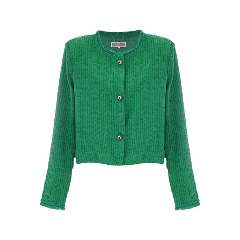 KOCCA Giacca leggera Giacca Donna con bordi sfrangiati Verde - Francavilla Moda