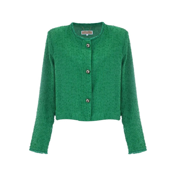KOCCA Giacca leggera Giacca Donna con bordi sfrangiati Verde - Francavilla Moda