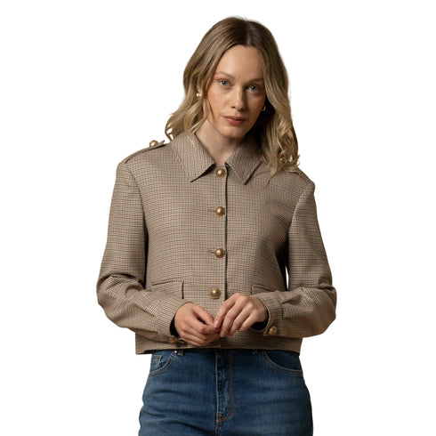 Kocca Giacca leggera Giacca Donna corta a quadri S A25 - KOCCAJENESIO - F0038 - S - Francavilla Moda