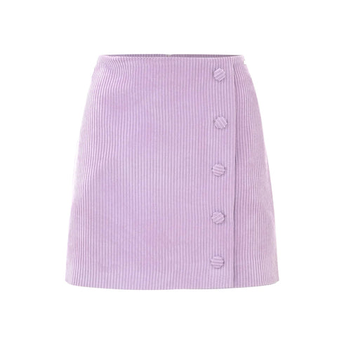 KOCCA Gonna corta Gonna Donna in velluto con bottoni Rosa A24 - KOCCACLARENCE - 13934 - 40 - Francavilla Moda