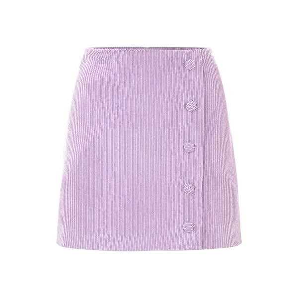 KOCCA Gonna corta Gonna Donna in velluto con bottoni Rosa A24 - KOCCACLARENCE - 13934 - 40 - Francavilla Moda