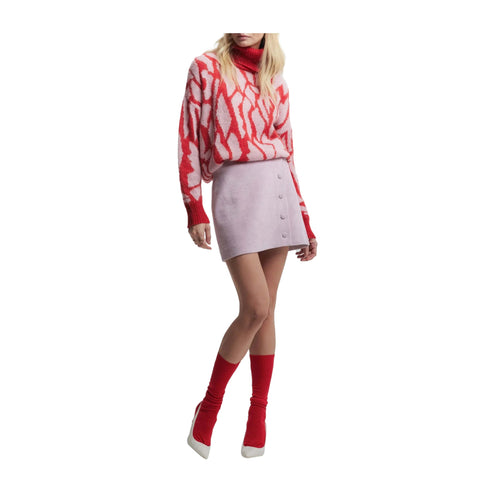KOCCA Gonna corta Gonna Donna in velluto con bottoni Rosa A24 - KOCCACLARENCE - 13934 - 40 - Francavilla Moda