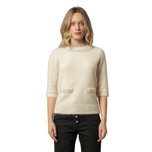 Kocca Maglia Maglia Donna 3/4 con applicazioni XS A25 - KOCCAANOUSKA - 60725 - XS - Francavilla Moda