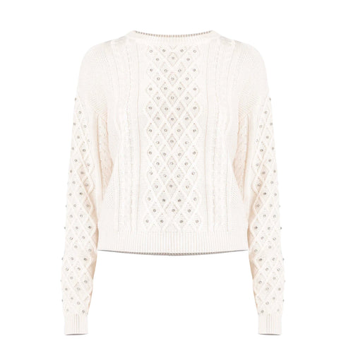 Kocca Maglia Maglia Donna a trecce con applicazioni XS A25 - KOCCAEMILIANA - 60725 - XS - Francavilla Moda