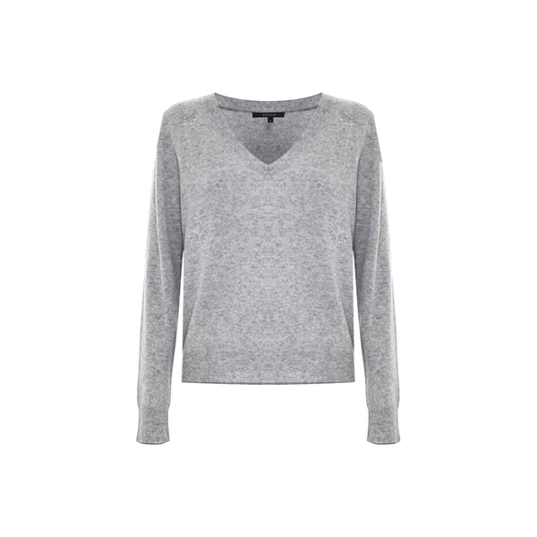 Kocca Maglia Maglia Donna a V con paillettes XS A25 - KOCCABERNABE - M9001 - XS - Francavilla Moda