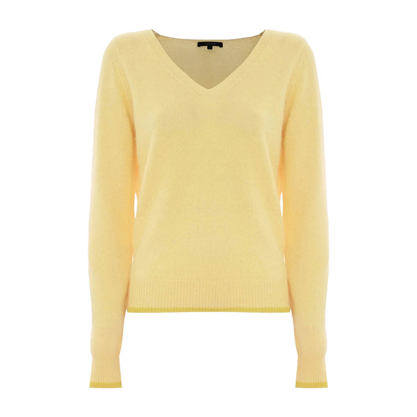 Kocca Pullover Maglia Donna con bordi in lurex Giallo A24 - KOCCABLAKY - 40012 - L - Francavilla Moda