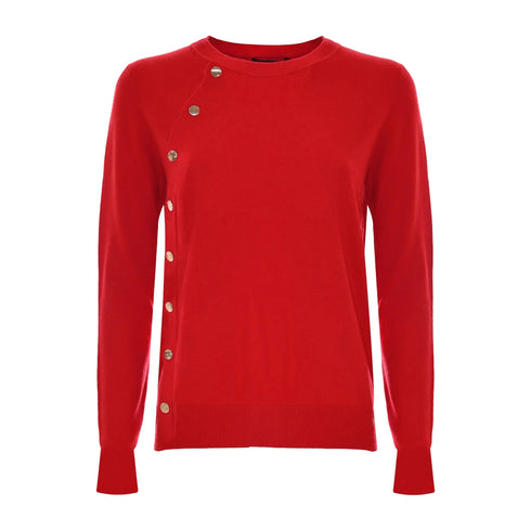 Kocca Pullover Maglia Donna con bottoni laterali Rosso A24 - KOCCAIDIS - 10116 - L - Francavilla Moda