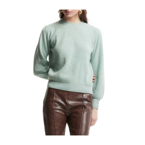 Kocca Pullover Maglia Donna con maniche a palloncino Verde - Francavilla Moda