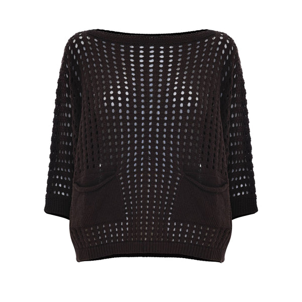 Kocca Maglia Maglia Donna forata con maniche 3/4 XS P25 - KOCCAMIRABELLE - 30372 - XS - Francavilla Moda