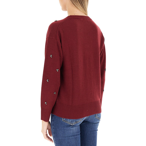 Kocca Maglia Maglia Donna girocollo dettagli gioiello XS A25 - KOCCAMARIELINA - 10172 - XS - Francavilla Moda