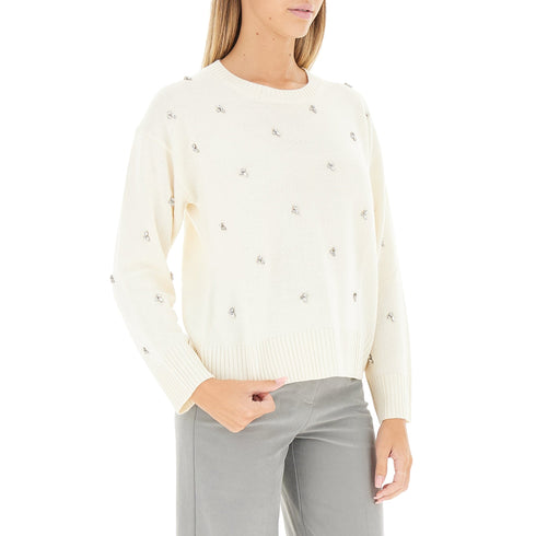 Kocca Maglia Maglia Donna girocollo dettagli gioiello XS A25 - KOCCAMARIELINA - 60725 - XS - Francavilla Moda