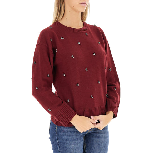 Kocca Maglia Maglia Donna girocollo dettagli gioiello XS A25 - KOCCAMARIELINA - 10172 - XS - Francavilla Moda