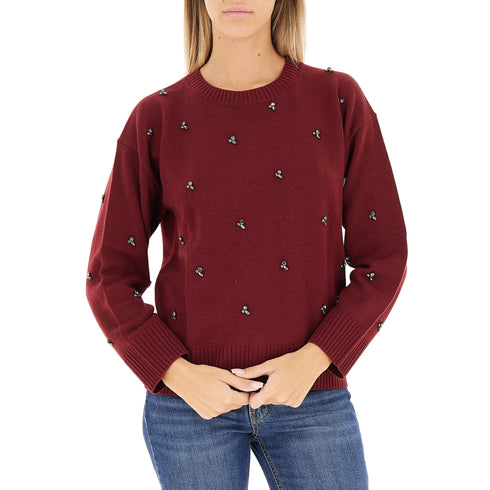 Kocca Maglia Maglia Donna girocollo dettagli gioiello XS A25 - KOCCAMARIELINA - 10172 - XS - Francavilla Moda