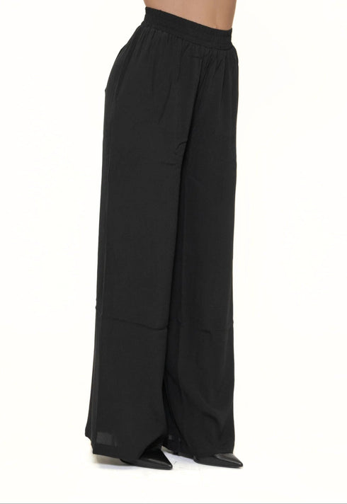 Kocca Pantaloni Pantalone Donna a palazzo con elastico Naturale P25 - KOCCAICARO - 90010 - XS - Francavilla Moda