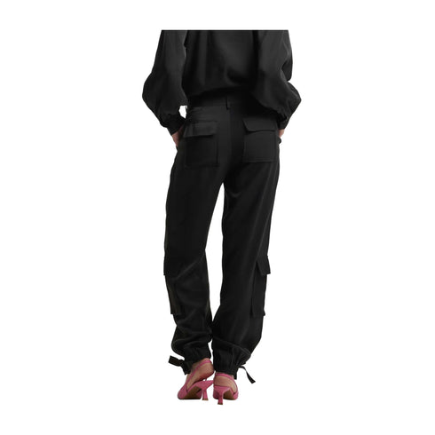 KOCCA Pantaloni Pantalone Donna cargo misto viscosa Nero - Francavilla Moda