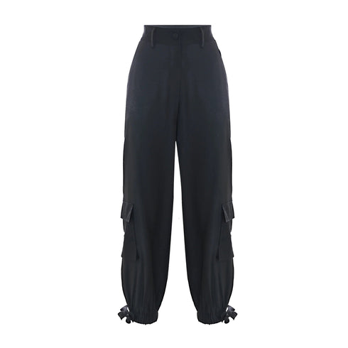 KOCCA Pantaloni Pantalone Donna cargo misto viscosa Nero - Francavilla Moda