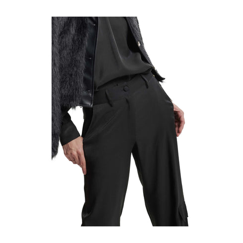 KOCCA Pantaloni Pantalone Donna cargo misto viscosa Nero - Francavilla Moda
