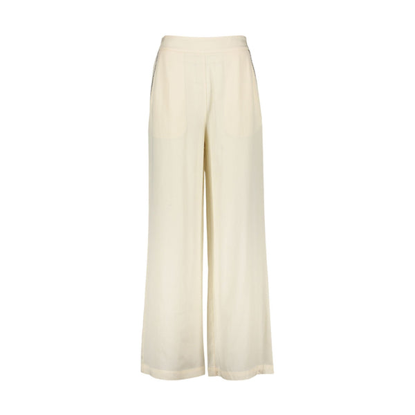 Kocca Pantaloni Pantalone Donna con strass decorativi Panna P24-KOCCATIRYNN-60725-XS - Francavilla Moda
