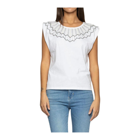 KOCCA T-shirt T-shirt Donna con spalline imbottite Bianco - Francavilla Moda