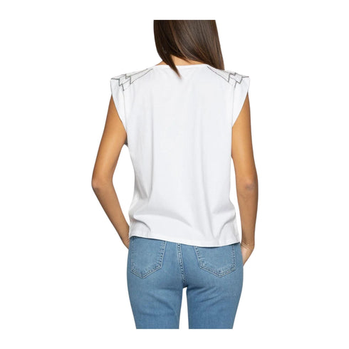KOCCA T-shirt T-shirt Donna con spalline imbottite Bianco - Francavilla Moda
