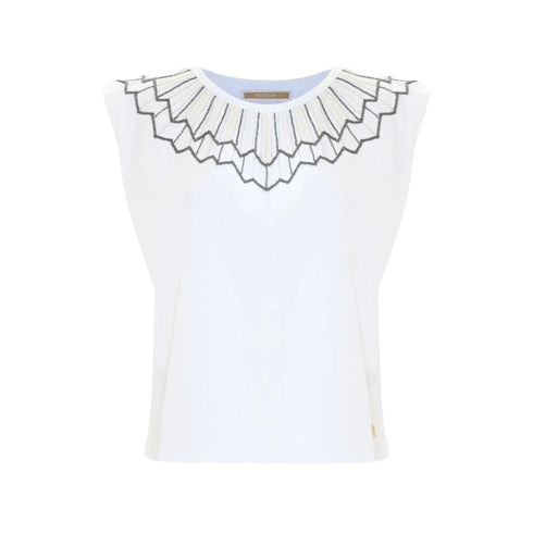 KOCCA T-shirt T-shirt Donna con spalline imbottite Bianco - Francavilla Moda