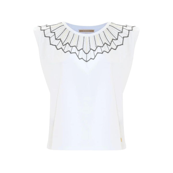 KOCCA T-shirt T-shirt Donna con spalline imbottite Bianco - Francavilla Moda