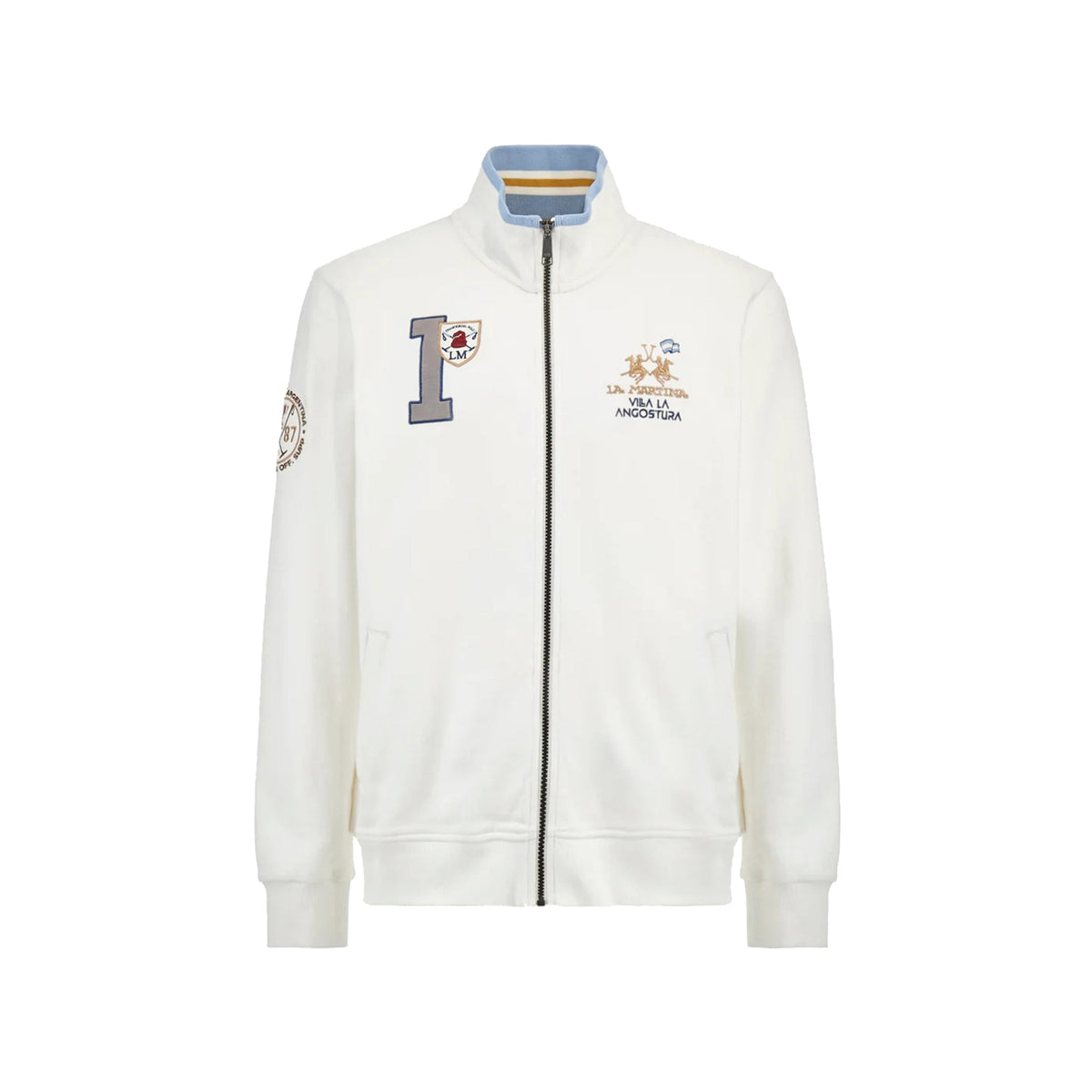 La Martina Men's Sweatshirt Ciudad with full zip Francavilla Moda