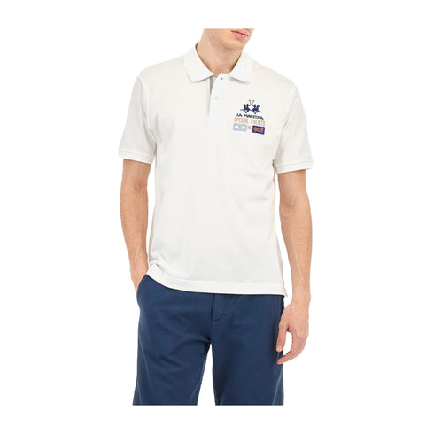 La Martina Polo Polo Uomo con patch bandiere S P25 - LA MARTINAMAP304PK031 - 00001 - S - Francavilla Moda