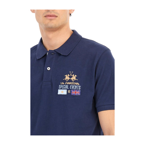 La Martina Polo Polo Uomo con patch bandiere S P25 - LA MARTINAMAP304PK031 - 07017 - S - Francavilla Moda