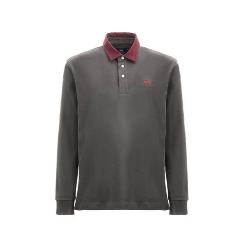 LA MARTINA Polo Polo Uomo Ruggero con logo Grigio bordeaux A24 - LA MARTINAZMP007JS005 - 09056 - M - Francavilla Moda