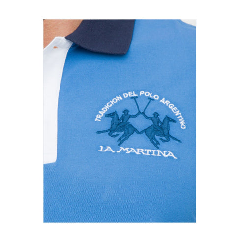 La Martina Polo Polo Uomo slim con contrasti Oceano P24 - LA MARTINAYMP005PK001 - 07205 - M - Francavilla Moda
