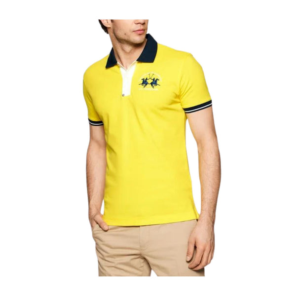 La Martina Polo Polo Uomo slim con contrasti Giallo - Francavilla Moda