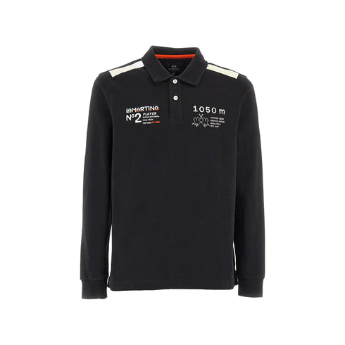 LA MARTINA Polo Polo Uomo Zdravko con ricami Nero A24 - LA MARTINAZMP307JS005 - 09999 - M - Francavilla Moda