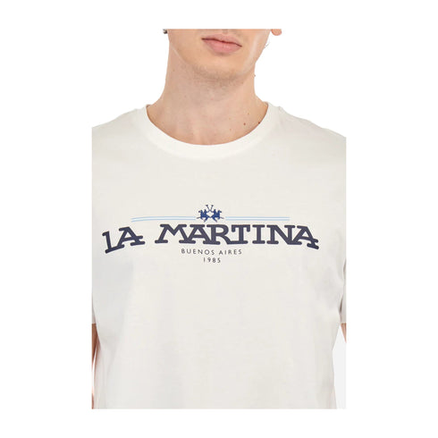 La Martina T-shirt T-shirt Uomo Aguer con stampa S P25 - LA MARTINAMAR304JS206 - 00001 - S - Francavilla Moda