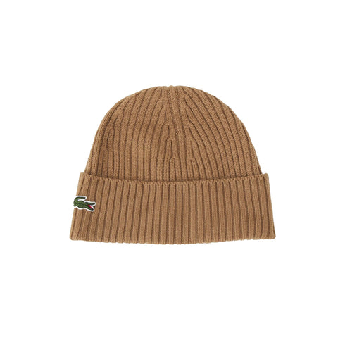 LACOSTE Berretto Cappello Uomo in lana a costine Biscotto A24 - LACOSTERB0001 - SIX - UNI - Francavilla Moda