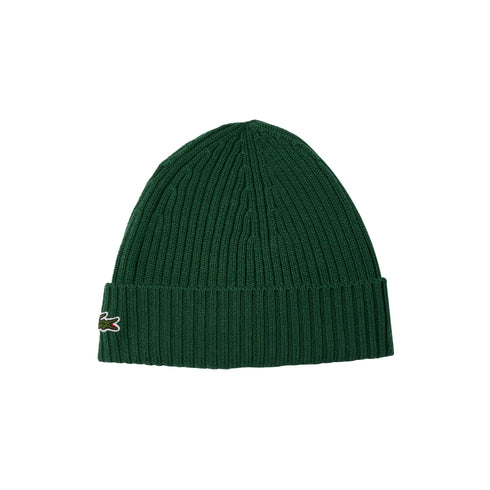 LACOSTE Berretto Cappello Uomo in lana a costine Verde A24 - LACOSTERB0001 - 132 - UNI - Francavilla Moda