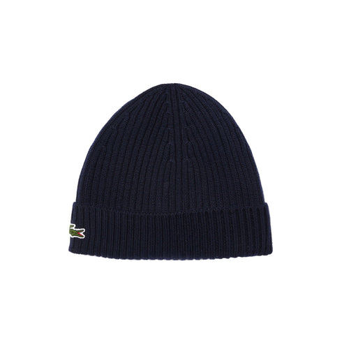 LACOSTE Berretto Cappello Uomo in lana a costine Blu A24 - LACOSTERB0001 - 166 - UNI - Francavilla Moda