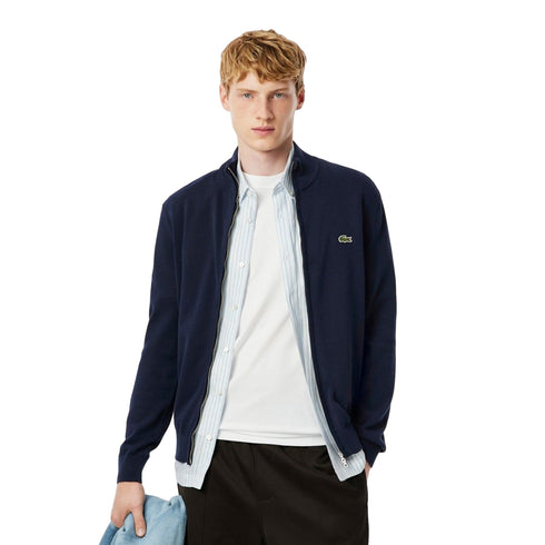 Lacoste Cardigan Cardigan Uomo in cotone con zip frontale 4 - Francavilla Moda