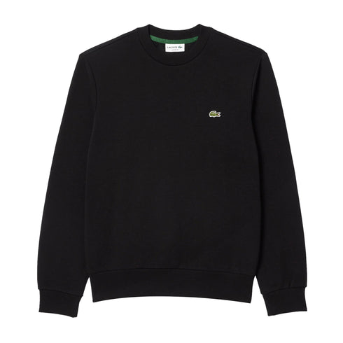 Lacoste Felpa girocollo Felpa Uomo Jogger micro logo Nero - Francavilla Moda