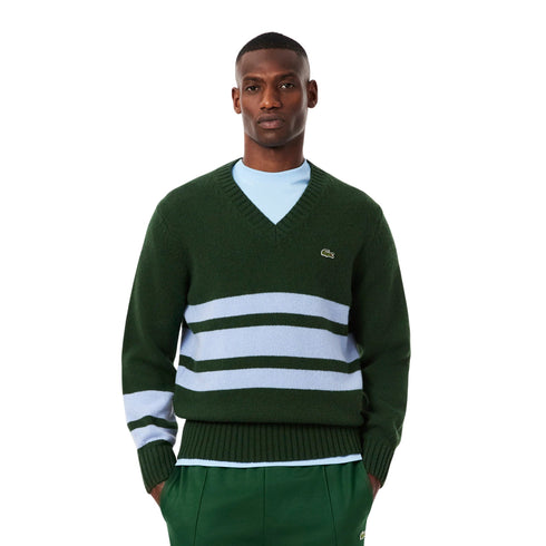 Lacoste Pullover Maglia Uomo bicolore con righe 4 A25-LACOSTEAH5180-9IS-4 - Francavilla Moda