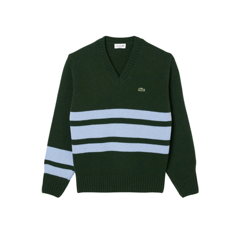 Lacoste Pullover Maglia Uomo bicolore con righe 4 A25-LACOSTEAH5180-9IS-4 - Francavilla Moda