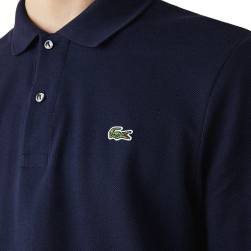 Polo Uomo a tinta unita, in cotone, con colletto classico e scollo due bottoni