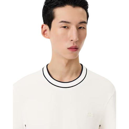 Lacoste T-shirt mm T-shirt uomo in piqué elasticizzato con colletto a righe 1 P26-LACOSTETH8174-70V-1 - Francavilla Moda