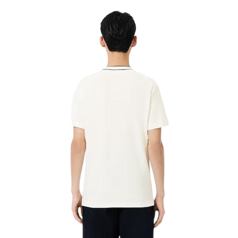 Lacoste T-shirt mm T-shirt uomo in piqué elasticizzato con colletto a righe 1 P26-LACOSTETH8174-70V-1 - Francavilla Moda