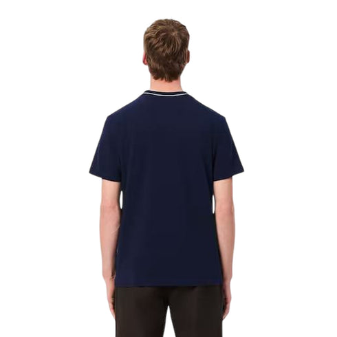 Lacoste T-shirt mm T-shirt uomo in piqué elasticizzato con colletto a righe 1 - Francavilla Moda